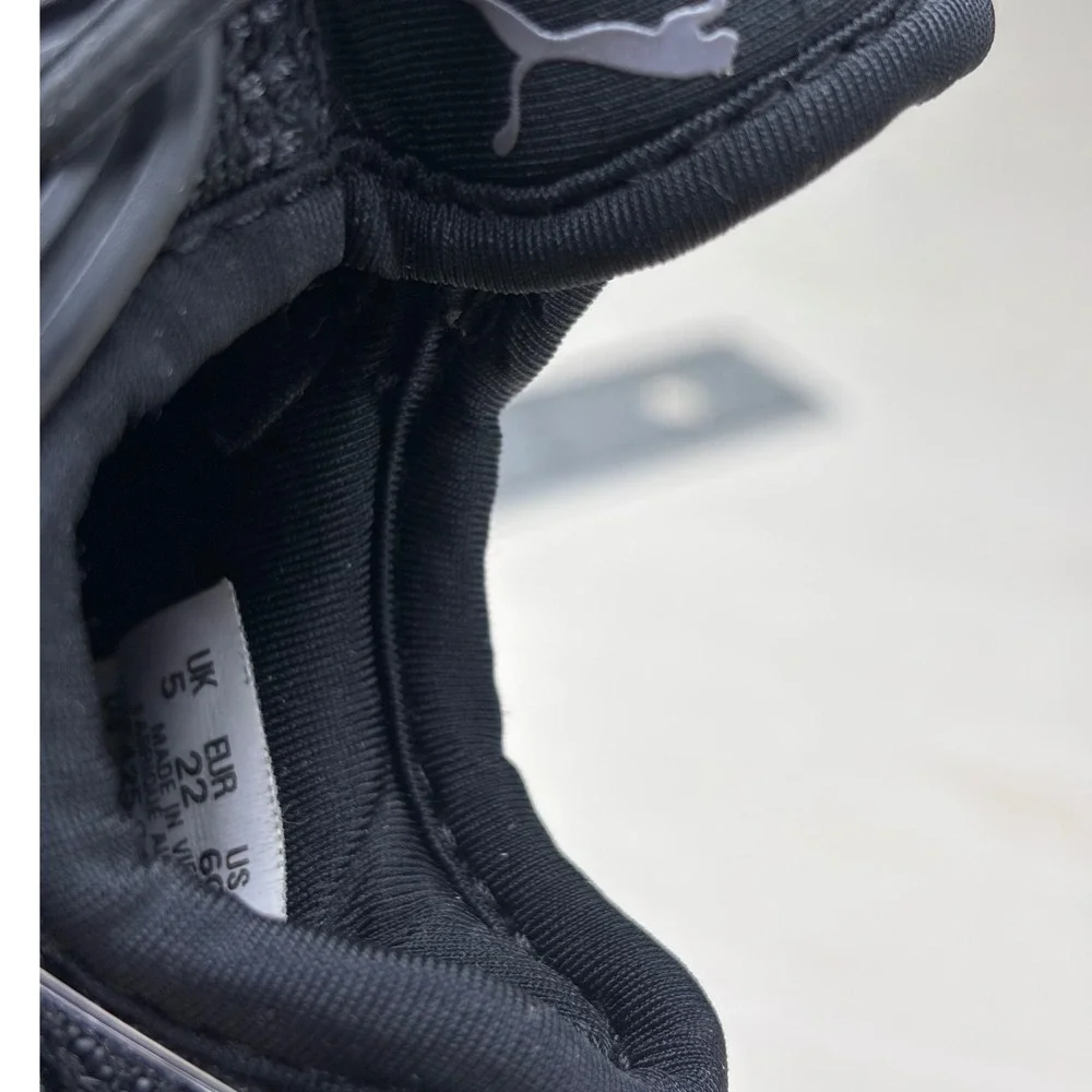 Puma Pacer Next Cage Triple Black Mesh Athletic Sneakers Toddler Size 5